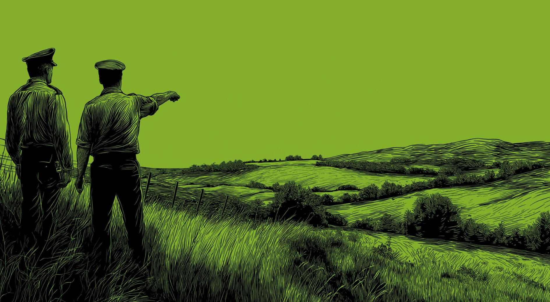 Police Search Police officiers searching for Shergar